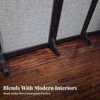 Standalonestanding Design grooveted Screen Feet Stable and safe Wooden Screen Base Easy Assembly Room Divider Accessory sturdy Duty for event Planners, Restaurant Owners, Bedroom, trade show, Hotel, medical office