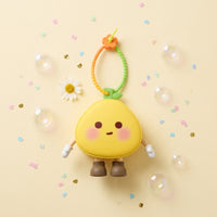 Cute Cartoon Pomelo Pouch Zippered Silicone Mini Pouch Portable Mini Currency Purse Compact for Backpack