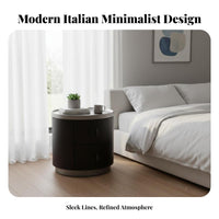 Nordic & design Round Cabinet with X-shaped base Minimalist Design Bedside Table adaptable Nightstand for Interior Designers, homeowners, Parents, Hotel Room, Entryway, Hallway