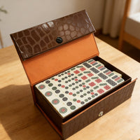 Mini Mahjong Set Lightweight Mini Chinese Mahjong Set Traditional Travel Game for Students, Dormitory, Outdoor