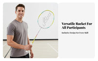 2 Pieces Full Carbon Badminton Racket Extremely Lightweight Carbon Fiber Badminton Racket High Tension for Advanced Athletes, Adults, Indoor, Exercise