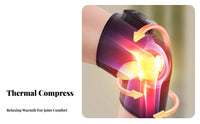 Electric Heated Knee Wrap Oscillation Massage Vibrating Knee Wrap Adjustable Straps Joint for Seniors, Athletes, Relaxing, While Commuting