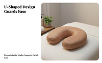 Pressure Relief U-Shaped Face Pillow Memory Foam Beauty Bed Face Cradle Breathable for Spa Professionals, Estheticians, Home