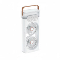 Double Head Spray Fan Quiet Portable Humidifier Fan Timer Function Small Appliance for Outdoor, Desk, Bedroom