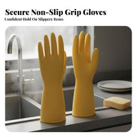 Waterproof Dishwashing Gloves Fleece Lined Gloves Oil-Resistant for Laundry, Restroom