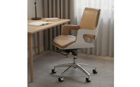 Mobile Office Chair with Arms Height Adjustable Modern Computer Chair Minimalist Style for Conference Room