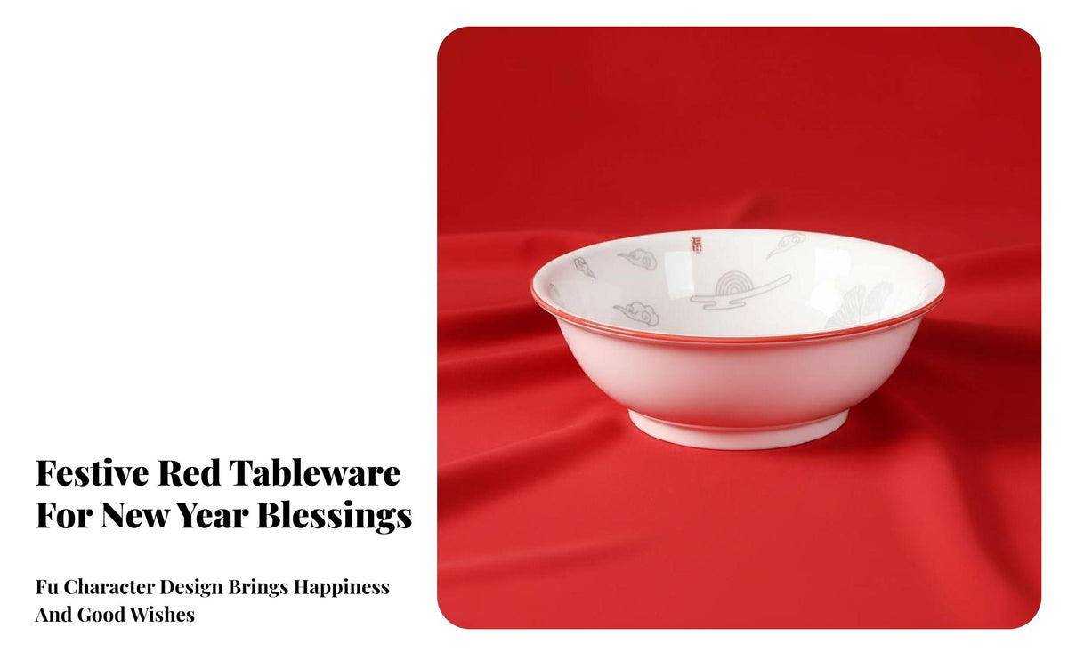Nine-inch Fortune bowl with its original red decoration