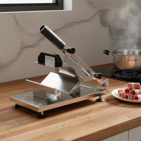 Multi-Functional Manual Meat Cutter Adjustable Thickness Kitchen Appliance Coil-Assisted Feed for Barbecue