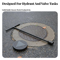 Long-Lasting Steel Construction Fire Hydrant Wrench Resistant Folding Hydrant Wrench Heavy Duty Underground Valve Key Multi-Functional for Firefighters, Utility Workers, Maintenance Personnel, Outdoor, Emergency Action