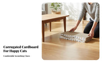 Cat Scratching Board Includes Catnip Corrugated Cardboard Scratcher Corrugated Scratching Board Sturdy Construction for Kittens