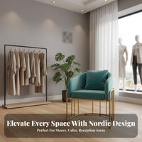 Wireframe Armchair Nordic Design Single Sofa Sturdy Iron Frame Minimalist Design for Adults, Readers, Cafe, Boutique