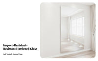 Shatterproof Self Mirror Tile Shatter Resistant Frameless Splicing Mirror Easy Installation Tempered Glass Wall Panel Distortion-Clear for Dancers, Fitness Enthusiasts, Dance Studio