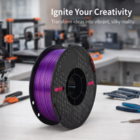 PLA Filament 1.75mm 1kg Spool Rainbow Multicolor Gradient for Printer, Refill for Hobbyists and Prototyping