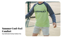 kids' Long Sleeve T-Shirt Quick-Dry Color Block Raglan Tee Sweat-Absorbing-Wicking kids' Color Block Tee for Children, Girls, Summer, Everyday Wear