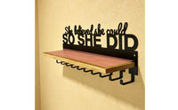 Upgrade Version Medal Rack with Hooks Sturdy Metal Award Display Shelf