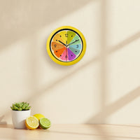 Lemon Wall Clock Bright Fruit Wall Clock Decorative Playful for Students, Kitchen, Dorm Room