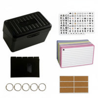 200 Sheets Thick 180g Paper Ruled Index Cards with Storage Box Includes Binder Rings 3 Inch Note Card Filing System Color-Coded Flashcard Organizer for Students, School, Office