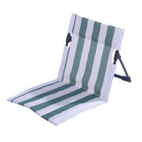 Portable Lounge Chair Cushion with Backrest Padded Foldable Lounge Chair Cushion Lightweight Outdoor Seat with Triangular Frame Compact for Camping