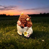 Scottish Cattle Yard Lamp Housewarming Gift Scottish Cattle Statue Waterproof Yard Ornament for Courtyard