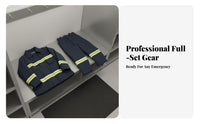 5 Pieces 02 Design Firefighter Suit Fire Resistant 5 Piece Firefighter Uniform Set Sturdy Retardant Assistance Suit for Firefighting, Accident Sites