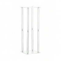 Modern Design Wedding Display Stand Stable Base Clear Display Riser Gold Finish for Ceremony, Reception