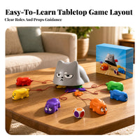 Glossy Finish Bunny Run Game Cartoon Style Pull Cord Rabbit Game Dice Die for Tabletop