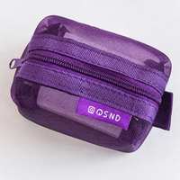 6 Pack Clear Mesh Zip Pencil Case, Multi-functional Cosmetic Case for Students, Mesh Storage Pouch for Stationery & Travel