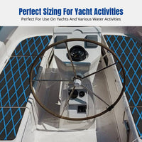Non-Slip Foam Deck Mat, Geometric Teak Pattern, Boat Flooring, Custom Cut, Kayak Accessory, Protective Pad