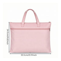 Zippered File Bag Double-Compartment File Bag with Carry Handle A4 Document Holder Portable Zipper Pouch with Handle Slim