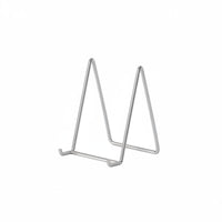 Triangular Frame Display Stand Stainless Steel Wire Display Stand Metal Frame Holder Silver-Toned Finish Desk Accessory