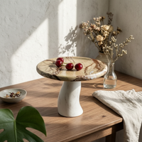 Toadstool-Shaped Fruit Plate Stable Fruit Plate with Pedestal Versatile