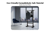 Minimalist Design Floor Clothing Rack Easy to Assemble Unattached Standing Clothes Rack Sturdy and Long-Lasting Bamboo Coat Stand Strong Load-Bearing for Renters, Students, Adults, Entryway, Apartment, Guest Room