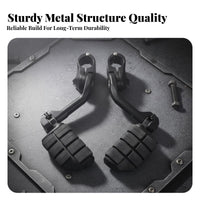 2 Pieces Long-Distance Comfort Engine Guard Footpegs Non-Slip Engine Guard Footrests Heavy Duty Motorcycle Highway Pegs Easy Installation