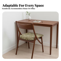 Retro aesthetic Cat Ear spinerest Chair Stylish Look Wide-Seat Armless Chair Comfortably Padded Home Seating Ergonomic Design for Adults, Students, Teenagers, Dining Room, Bedroom