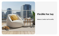 Modern Minimalist and design Oversized Human Dog Bed cleanable Cover Floor Pod Chair Full frame cradle Floor Lounger No Assembly Required for Apartment Dwellers, Young Adults, Bedroom, Living Room, perusing corner, Lounge Area