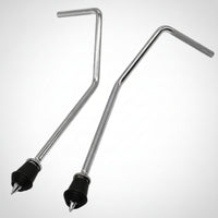 Drum Support Legs Chrome Drum Stand Legs L-Shaped Hardware for Drummers, Percussionists, Stage, Rehearsal Room