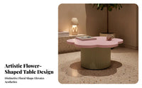 Artistic Design Flower-Shaped Side Table distinctive Shape Flower-Shaped End Table Minimalist aesthetic House Furnishing lively Color for Interior Designers, Homeowners, Students, Living Room, Boutique Hotel, Bedroom, Reception Area