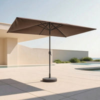 Rectangular Patio Umbrella Waterproof Rectangular Umbrella with Tilt Adjustable for Homeowners, Shop Owners, Garden, Balcony, Storefront