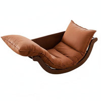 Multi-Functional contourd lounger Small Space space-efficient Rocking Chair Ergonomic Design Household Furniture High Weight Capacity for Apartment Dwellers, Homeowners, Seniors, Balcony, resting, Bedroom, Living Room