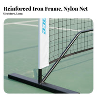 Easy Setup Portable Tennis Net Adjustable Height Folding Badminton Net Weather Resistant Outdoor Sport Equipment Locking Casters for Children, Beginners, Training, Backyard, Park