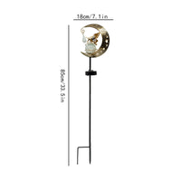 Garden Stake Light with Crescent Moon Warm White Fairy Moon Light LED for Yard