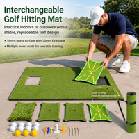 Hitting Mat 1.5m x 1.2m Artificial Turf Indoor Outdoor Practice Driving Range