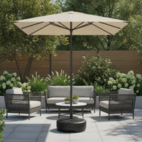 Fillable Half-Round Umbrella Base Weighted Half Round Umbrella Base Space-Saving Low-Profile for Balcony, Patio, Garden