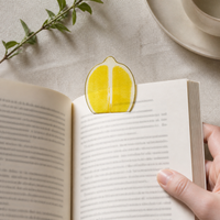 Cute Fruit-Shaped Acrylic Bookmark Set - Transparent INS Style Gift Bookmarks