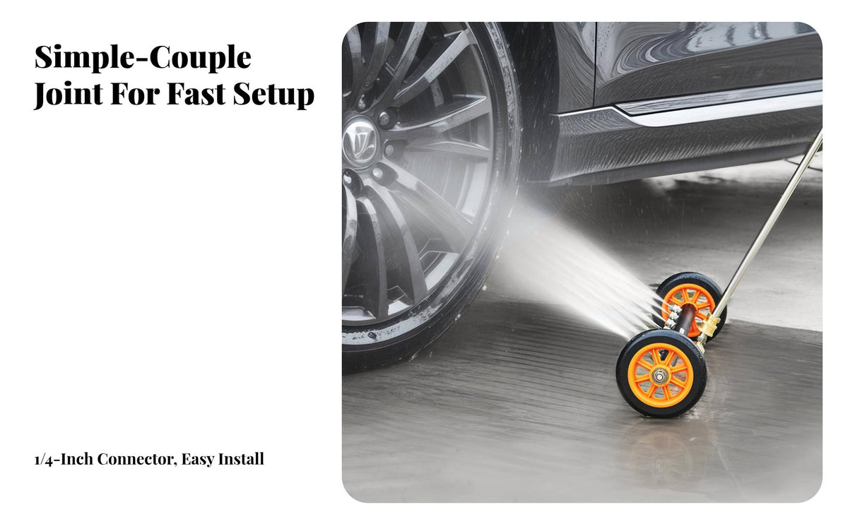 2-in-1 Pressure Washer Undercarriage Cleaner Adjustable Wands Two-Way Function Undercar Cleaner Easy Mode Switching for Driveway, Patio