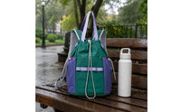 Badminton Backpack Double Zipper Sports Travel Backpack Padded Back Straps Badminton Racket Bag for Men