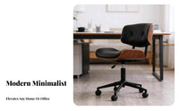 Height Adjustable Upholstered Wood-Frame Task Chair Ergonomic Design Upholstered Bentwood caster luxuriously padded padding pivoting Seat Tilting Function for telecommuting Workers, Students, Study Room, Workspace, Bedroom