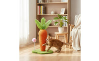 Wear-Resistant Carrot Cat Scratching Post Low-Shedding Carrot Scratching Post Long-Lasting Sisal Cat Scratcher Stable Base for Indoor Cats, Kittens