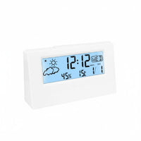 Multifunctional Temperature Humidity Clock Minimalist Design Digital Alarm Clock Timekeeping Device for Students, Desktop