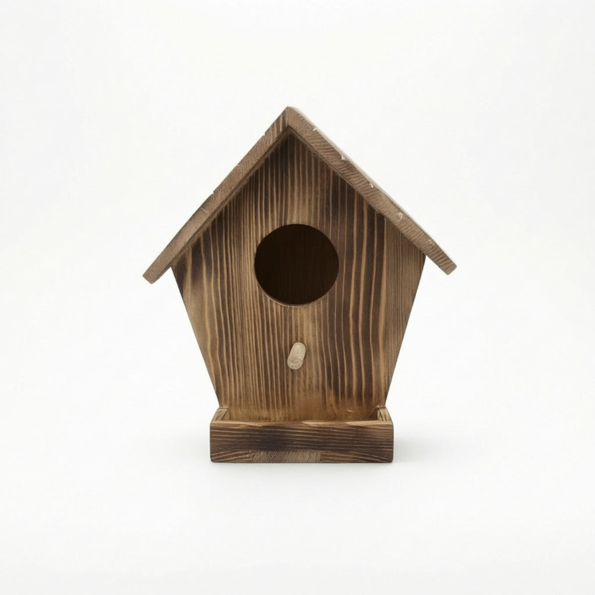 Birdhouse with Perch Wall-Mounted Wooden Birdhouse Natural for Birds